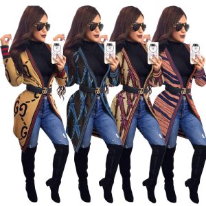 Replica Designer Replica Gucci Design Women Classic Stripe Casual Cardigan Top