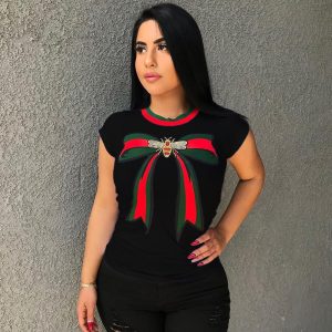 Replica Designer Replica Gucci Design Women Signature Print T-Shirt