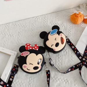 Replica Designer Replica Mickey Mouse Design Kids Silicone Coin Purse Baby Cartoon Cute Mickey Mouse Shaped Bag