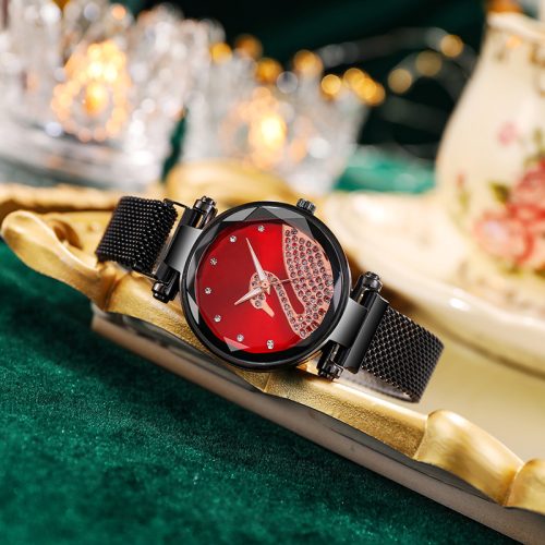 Replica Designer Replica SWAROVSKI Design Women Fashion Simple Magnet Magnetic Mesh Belt Watch