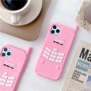 Replica Designer Suitable For Iphone13 Mobile Phone Case Pink Barbie Big Silicone Protective Cover