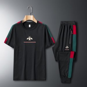 Replica Designer Summer Little Bee SET Men Casual Short-Sleeved Tee And Sweatpants Set