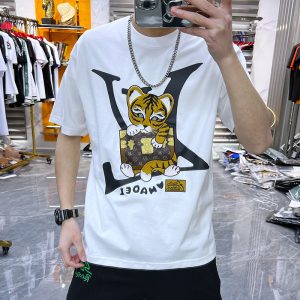 Replica Designer Summer Men Loose Top Cotton Short-Sleeved T-Shirt