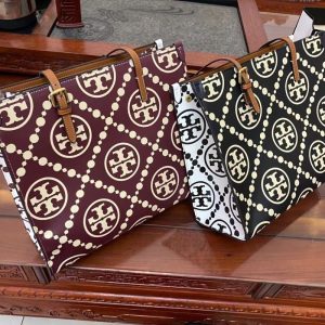 Replica Designer Tory Burch T MONOGRAM CONTRAST EMBOSSED TOTE