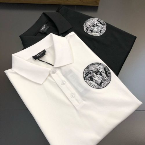 Replica Designer Versace Casual Print Men'S Lapel Polo Shirt