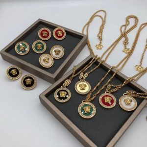 Replica Designer Versace Earrings Necklace