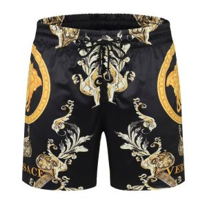 Replica Designer Versace Fashion Letter Printing Five-Point Pants Men Quick-Drying Shorts