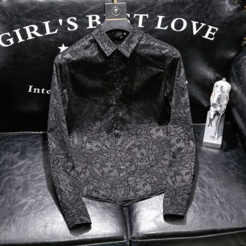 Replica Designer Versace Men'S Fashion Long Sleeve Shirt