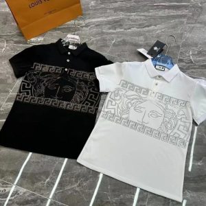 Replica Designer Versace Men'S Fashion Short Sleeve Polo Shirt