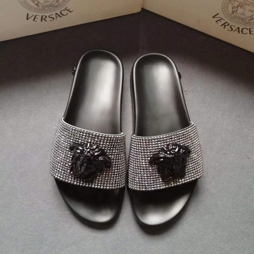 Replica Designer Versace Men'S Stylish Rhinestone Slippers