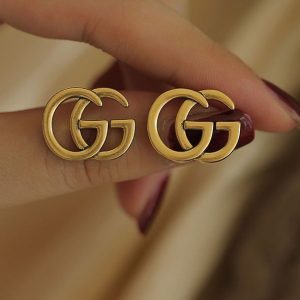 Replica Designer Women Double G Letter 925 Silver Stud Earrings