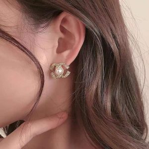 Replica Designer Women Fashion Pearl Rhinestone Earrings