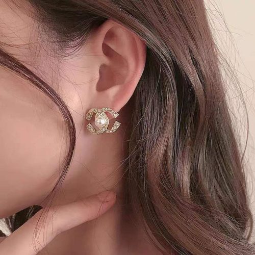 Replica Designer Women Fashion Pearl Rhinestone Earrings