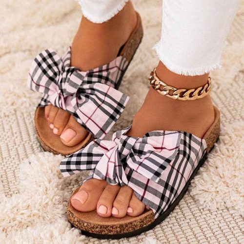 Replica Designer Women Plus Size Bow Flat Shoes