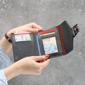 Replica Designer Women Short Length Fashion Monogram Clasp Trifold Wallet