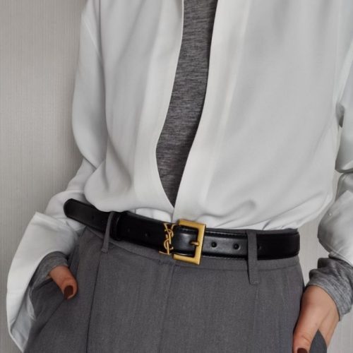 Replica Designer YSL All-Match Women Light Luxury Style Personality Leather Decorative Belt