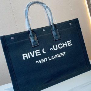 Replica Designer YSL Canvas Cow Leather Shopping Bag