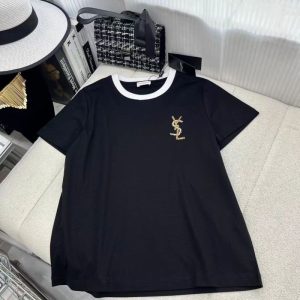 Replica Designer YSL Casual Men'S And Women'S Short-Sleeved T-Shirts