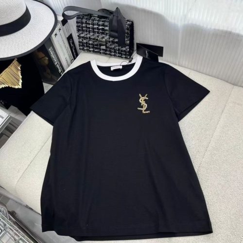 Replica Designer YSL Casual Men'S And Women'S Short-Sleeved T-Shirts