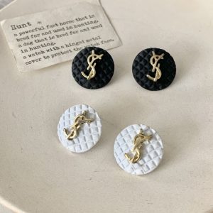 Replica Designer YSL Classic Round Alloy Stud Earrings