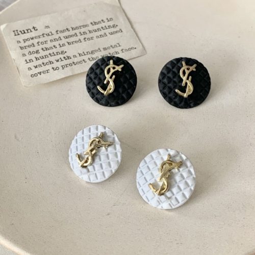 Replica Designer YSL Classic Round Alloy Stud Earrings