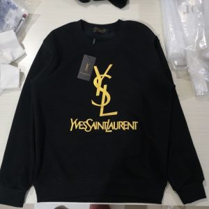 Replica Designer YSL Cotton Round Neck Men And Women Loose All-Match Bottoming Simple Sweater