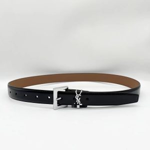 Replica Designer YSL Cowhide Black Temperament Simple Style Belt