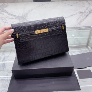 Replica Designer YSL Crocodile Pattern Manhattan Kelly Commuter Bag