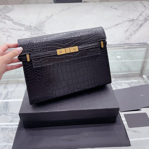 Replica Designer YSL Crocodile Pattern Manhattan Kelly Commuter Bag