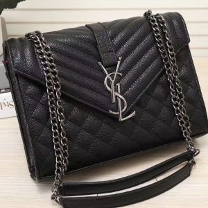Replica Designer YSL Fashion Black All-Match Rhombus Chain Bag