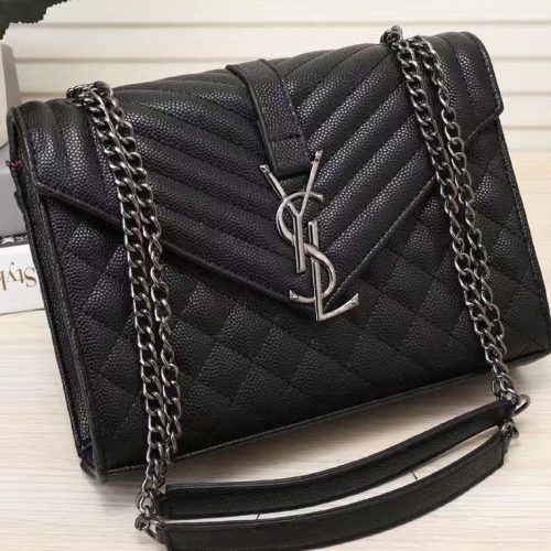 Replica Designer YSL Fashion Black All-Match Rhombus Chain Bag