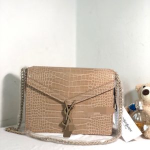 Replica Designer YSL Fashion Crocodile Pattern Solid Color Envelope Bag