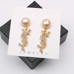 Replica Designer YSL Fashion Flash Imitation Diamond Stud Earrings