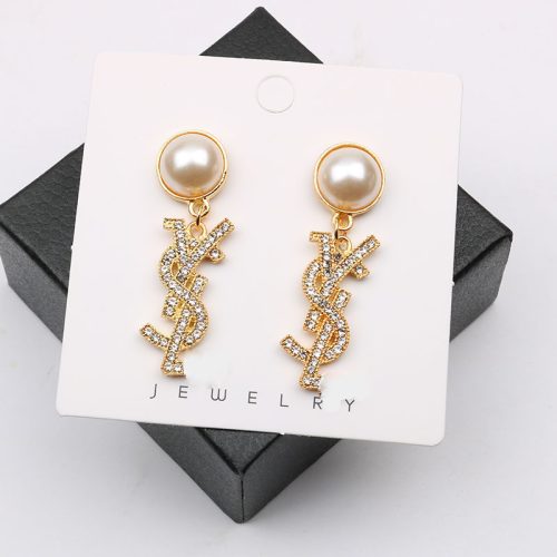 Replica Designer YSL Fashion Flash Imitation Diamond Stud Earrings