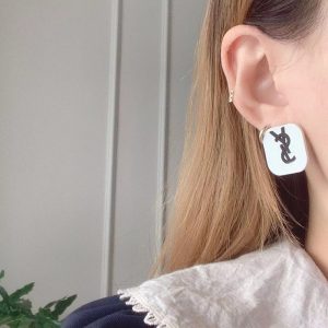 Replica Designer YSL Geometric Square Stud Exquisite Earrings