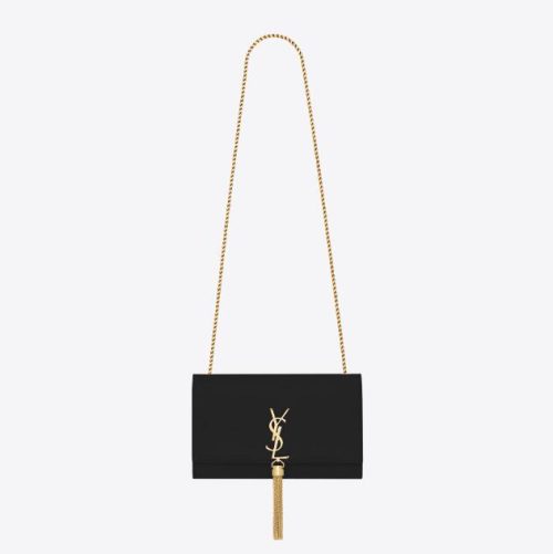 Replica Designer YSL Kate Medium Chain Bag With Tassel In Grain De Poudre Embossed Leather