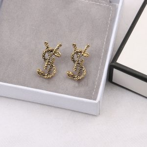 Replica Designer YSL Letter Retro Temperament Long Earrings