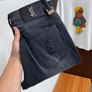 Replica Designer YSL Men'S Stylish Letter Print Jeans