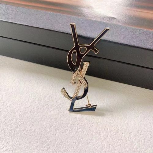 Replica Designer YSL Mosaic Letter Brooch