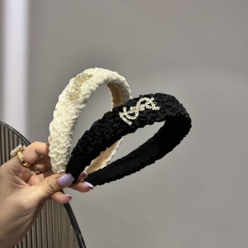 Replica Designer YSL Pleated Bubble Letter Drill Headband