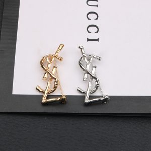 Replica Designer YSL Retro Fashion Letter Alloy Brooch