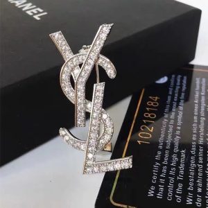 Replica Designer YSL Rhinestone Brooch