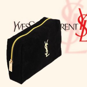 Replica Designer YSL Small Black Cosmetic Bag