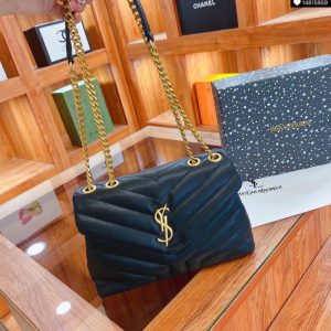 Replica Designer YSL Solid Color Diagonal Stripes All-Match Single Shoulder Hobo Bag