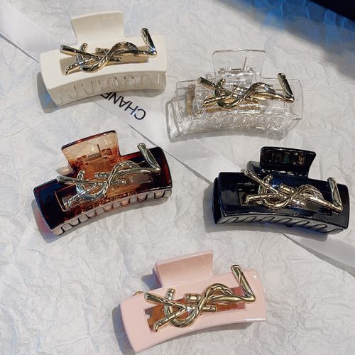 Replica Designer YSL Square Shark Clip Temperament Grab Clip Bath Plate Hairpin