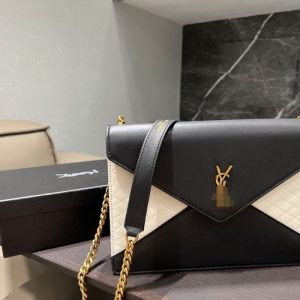 Replica Designer YSL Women All-Matches Quilted Rhombus Pattern Chain Envelope Bag