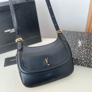Replica Designer YSL Women Fashion Black Solid Color All-Match Wandering Bag
