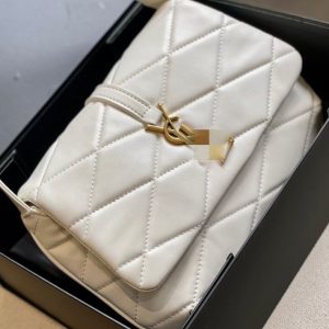 Replica Designer YSL Women Fashion Diamond Pattern White Armpit Quilted Cloud Bag