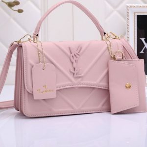 Replica Designer YSL Women Fashion Embroidered Thread All-Match Solid Color Messenger Bag
