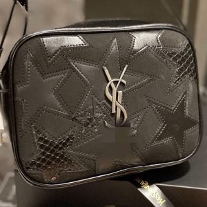 Replica Designer YSL Women Fashion Star Letter Pattern Black Camera Bag